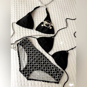 Swimsuit Bundle 👙 Black/White; Size Med top/ Large bottom